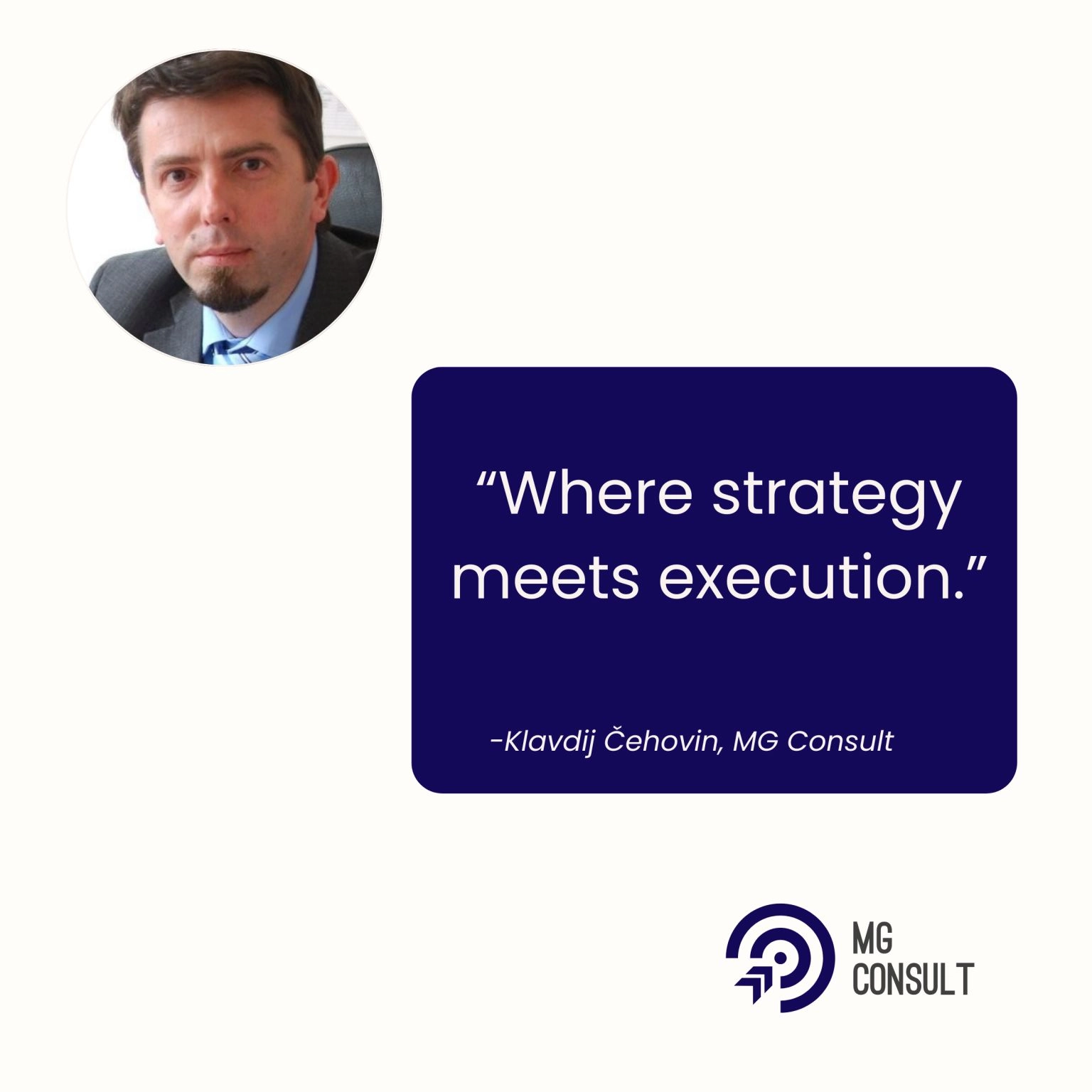 Introducing a member of the MG Consult d.o.o. Team – Klavdij Čehovin, Internal Transformation  Specialist