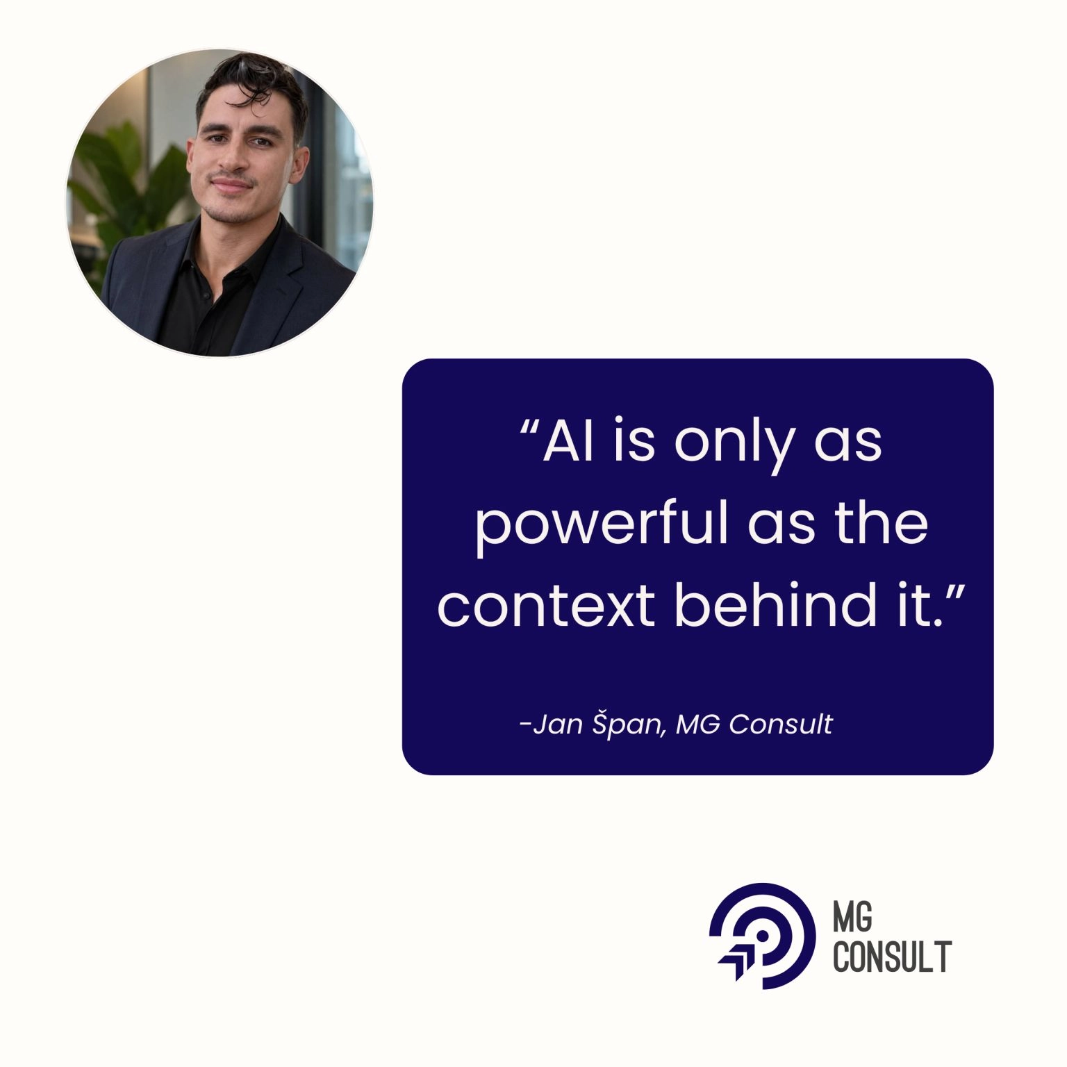 Introducing a member of the MG Consult Team – Jan Špan, AI and operations specialist